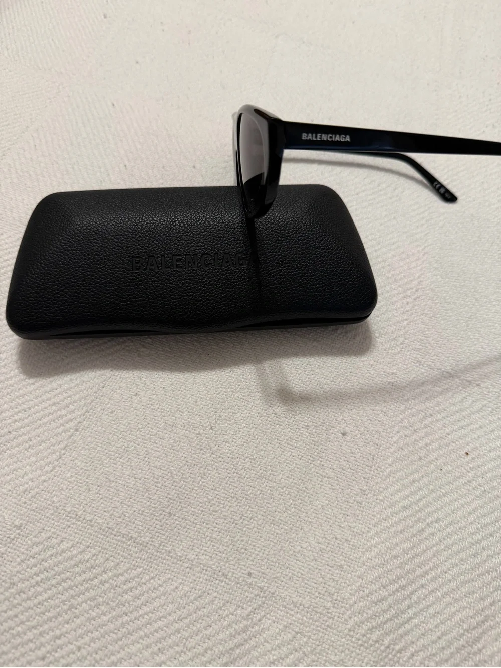 Balenciaga Black Men's Rectangular Sunglasses